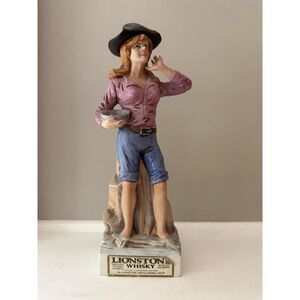 Vintage Lionstone Molly Brown Whiskey Decanter 1973 Porcelain 13.5" Empty